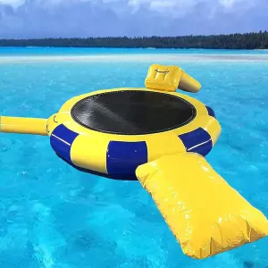 10ft Inflatable Water Trampoline with Bouncing Slide Four-Piece Set