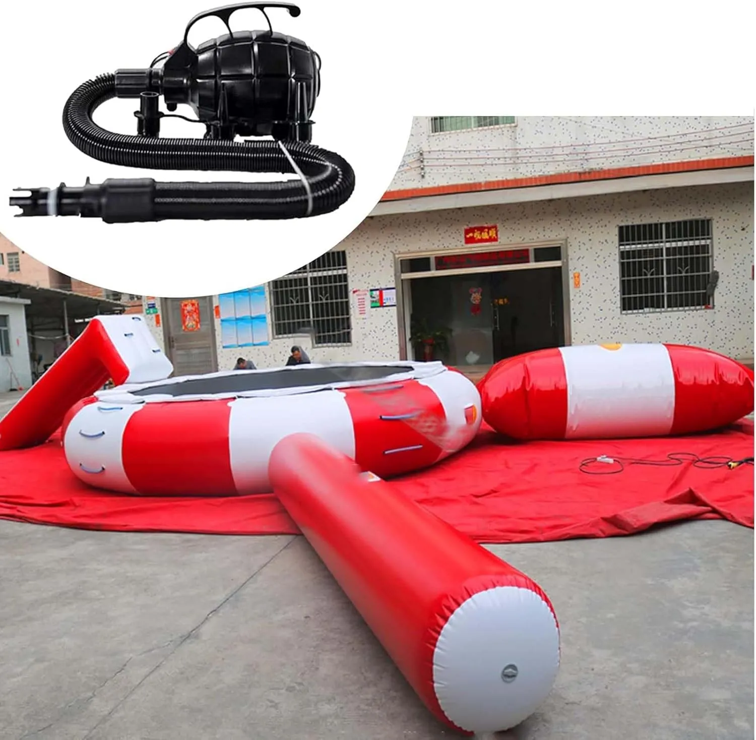 10Ft13ft16ft Inflatable Water Trampoline, Durable Lake Trampoline, Water Floating Park Platform, Water Floating Toys, Fishing Mat,5m