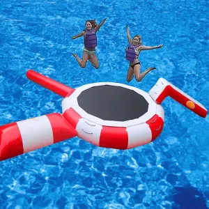 10Ft13ft16ft Inflatable Water Trampoline, Durable Lake Trampoline, Water Floating Park Platform, Water Floating Toys, Fishing Mat,5m