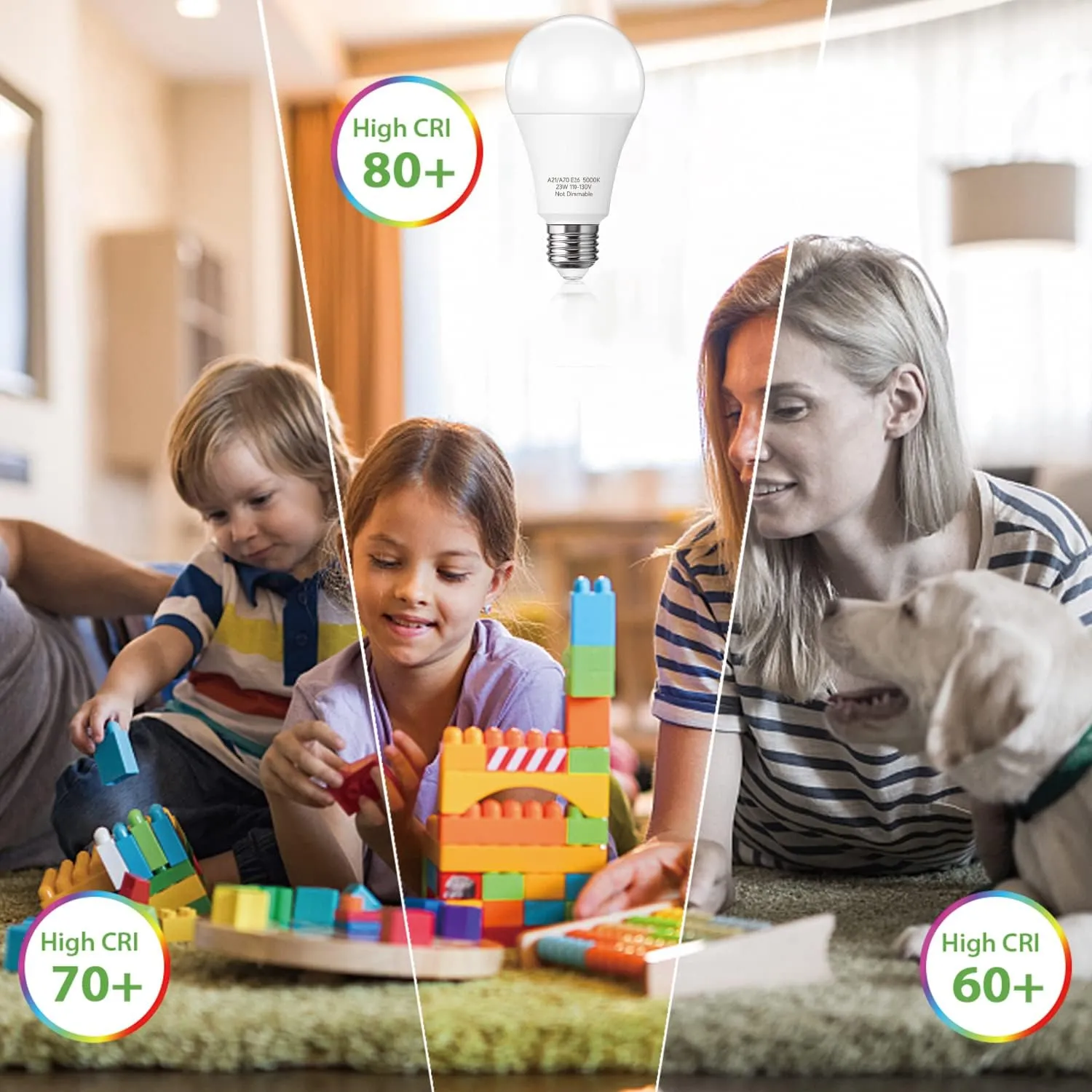 150-200W Equivalent 23W LED Bulb, A21 LED Super Bright Light Bulb, 2500 Lumens, Daylight White 5000K for Home, Office, Store, Garage, Warehouse, Garden, Commercial Lighting