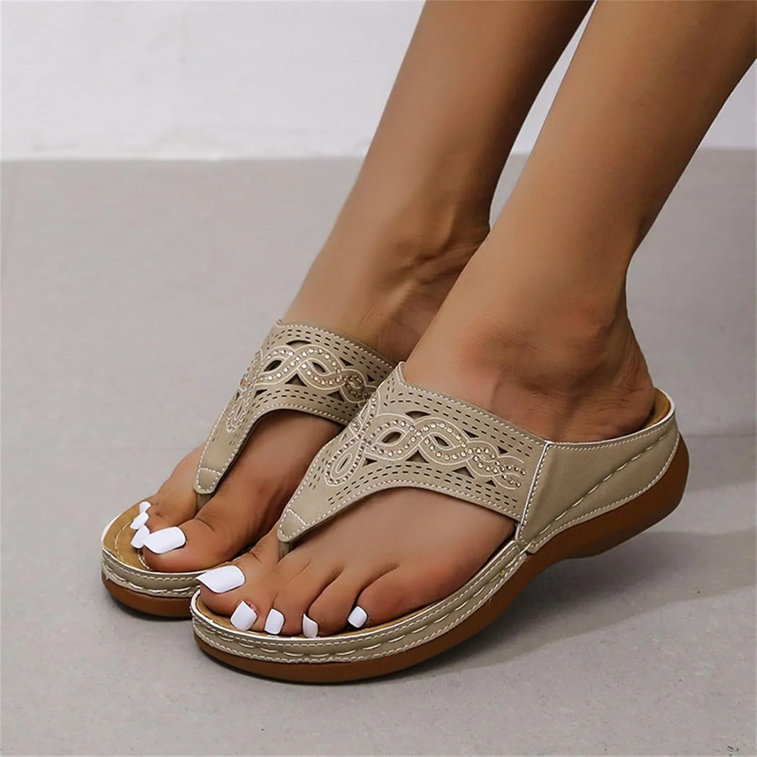 2025 Massage Orthopedic Flip Flops Comfort Orthotic Casual Women Sandals with Arch Support Shower Slippers