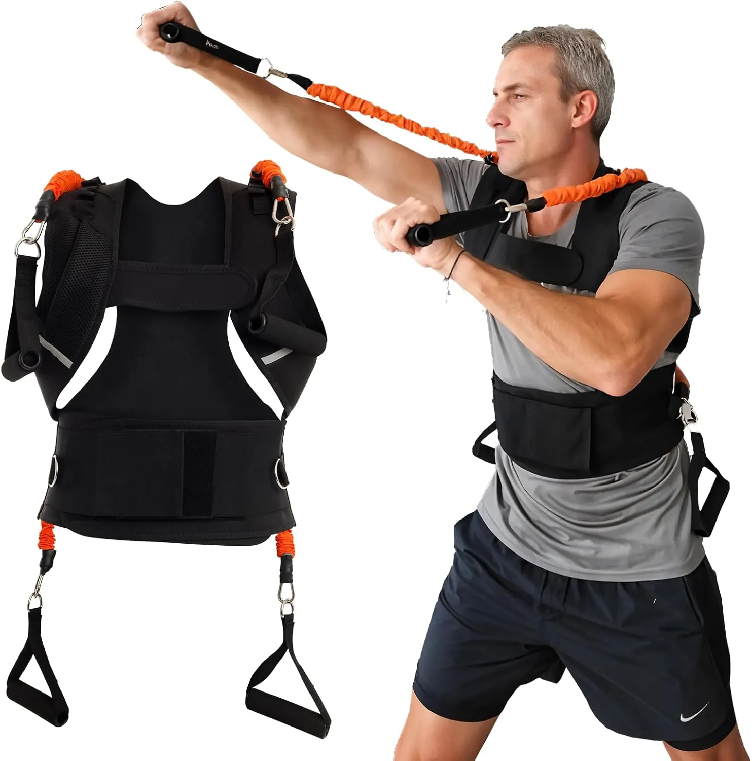 3-in-1 Multifunctional Vest - Muscle Strength and Posture Correction - Upper Body Fitness Equipment, Waist Trainer