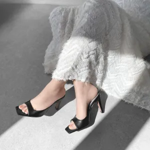 30% OFF: 2022SS: Mesh Design Clear Heel Mule (m96103) Black MS