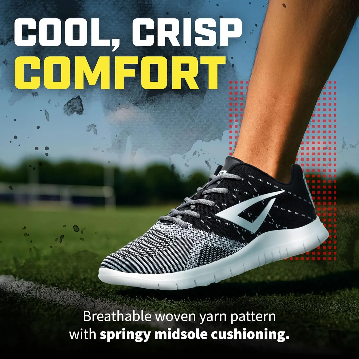 3N2 K-NIT Trainer Lightweight Shoes – Breathable & Comfortable Sneakers for Casual Walking & Running - Non Slip