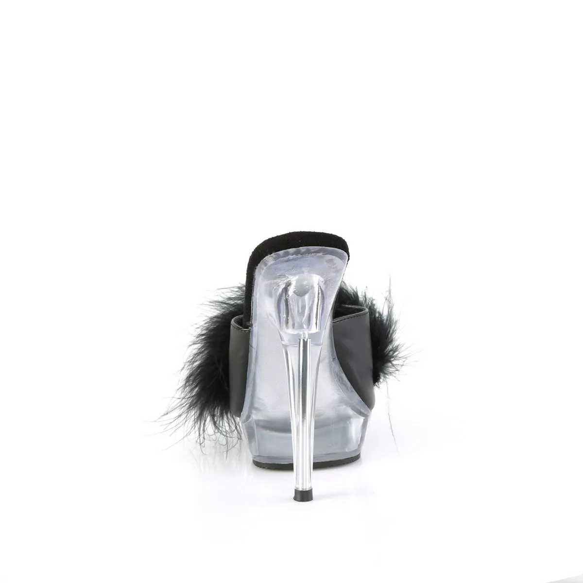 6 Inch Heel SULTRY-601F Black Fur