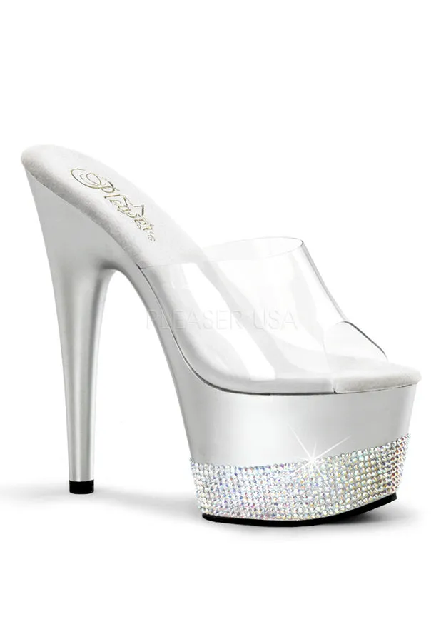 **7" Heel, 2 3/4" PF Slide w/ Rhinestone Platform