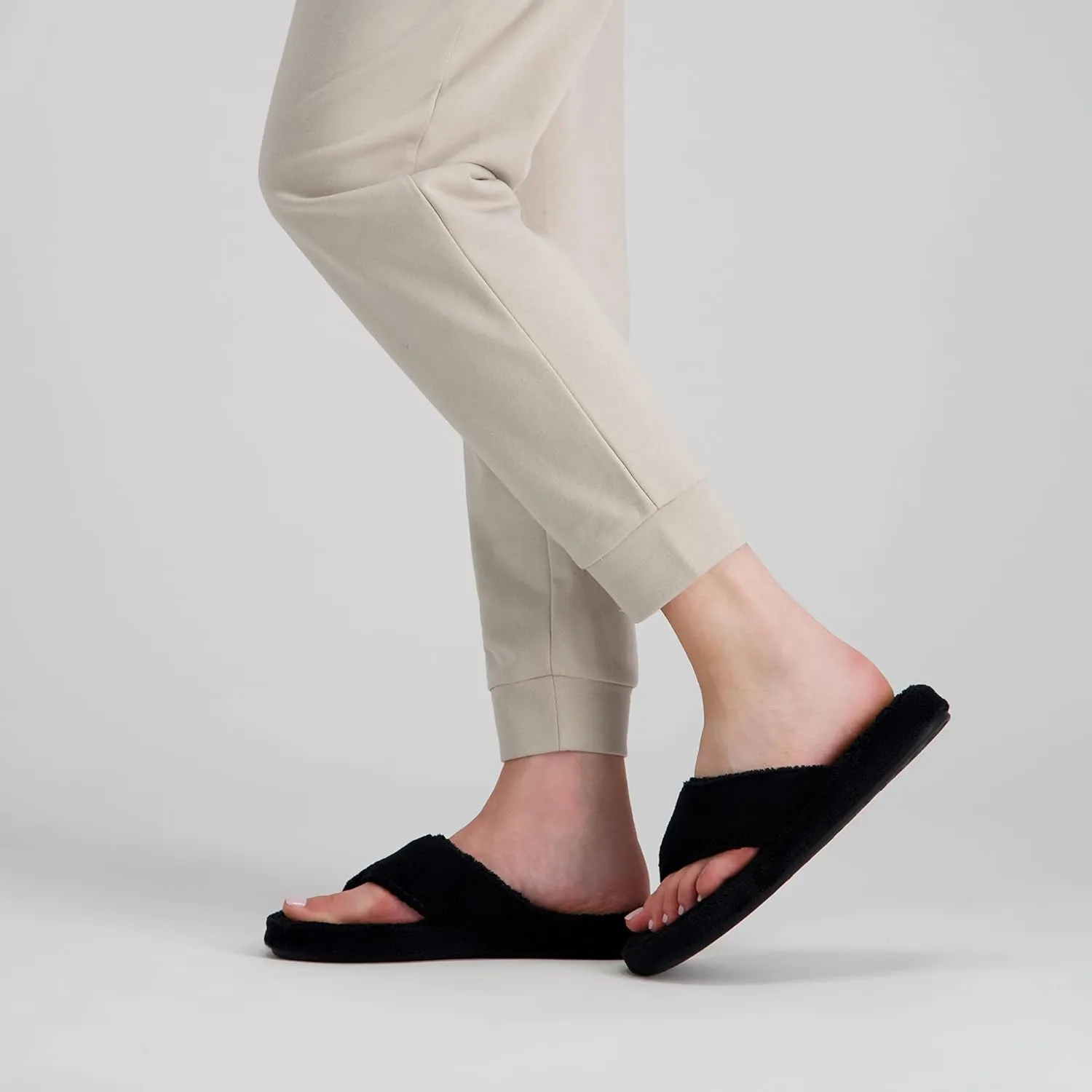 Acorn Women's Spa Thong Slippers with Cloud Contour Comfort - Arch Support and Plush Fluffy Terry Lining, Perfect for Beach, Camping, Poolside, or Bathroom Wear