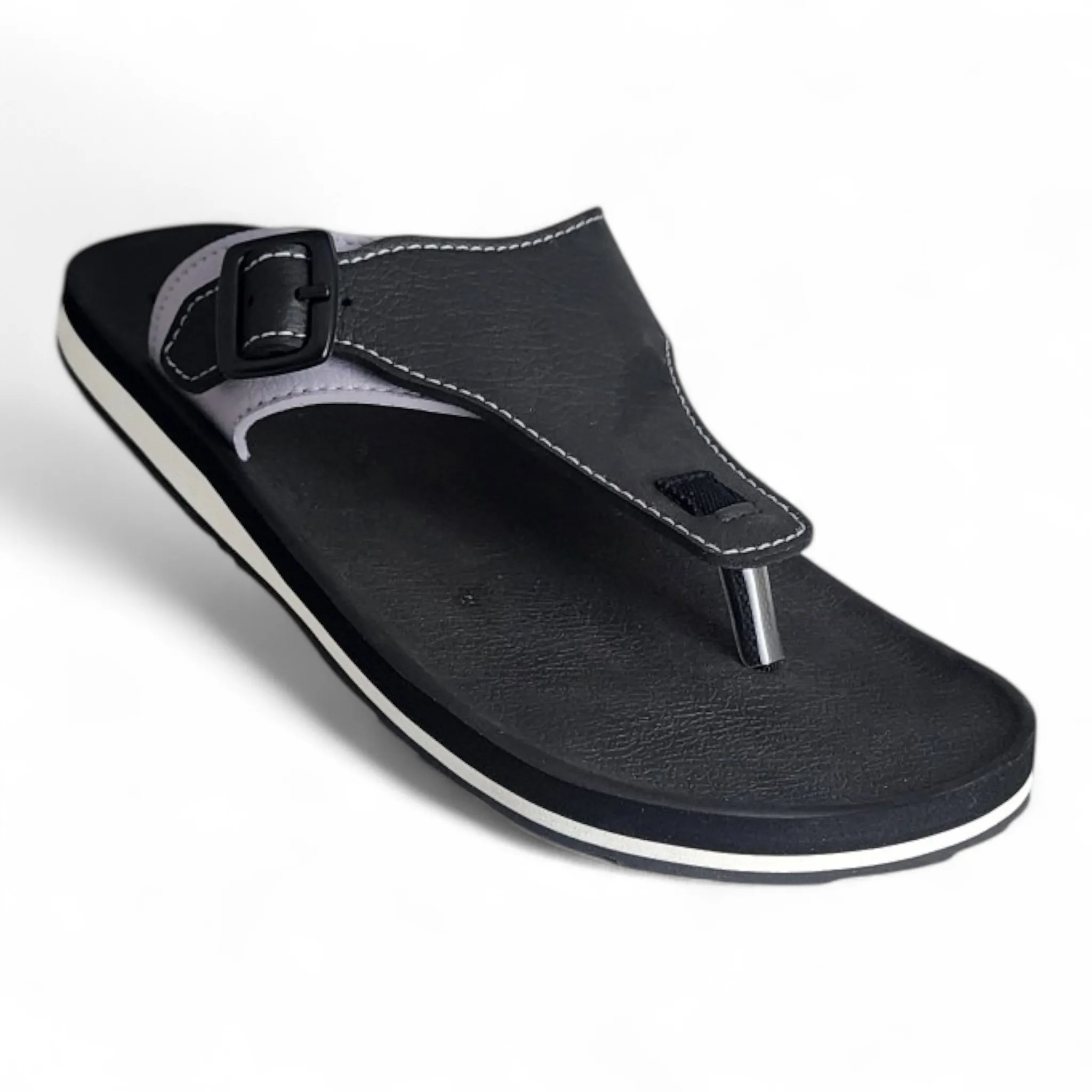 ADDA A1 BLACK/GREY Men's Slipper/Chapple/Flip flop