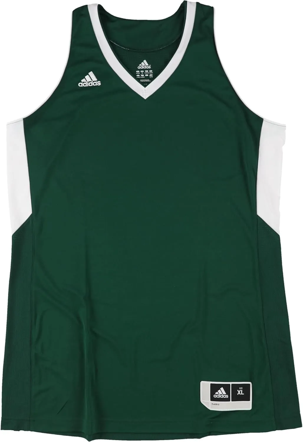 adidas Womens 2-Tone Basketball Team Jersey, Green, Medium