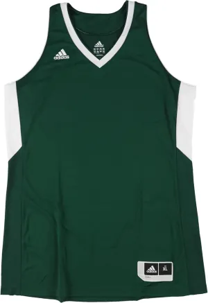adidas Womens 2-Tone Basketball Team Jersey, Green, Medium