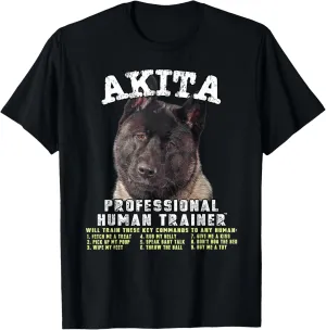 Akita Black Professional Human Trainer T-Shirt