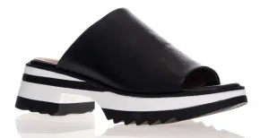 Alfie & Evie Loop Black Leather Slide