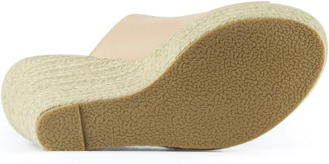 Allegra K Women's Slip on Platform Sandals Espadrilles Wedges Slides Mules