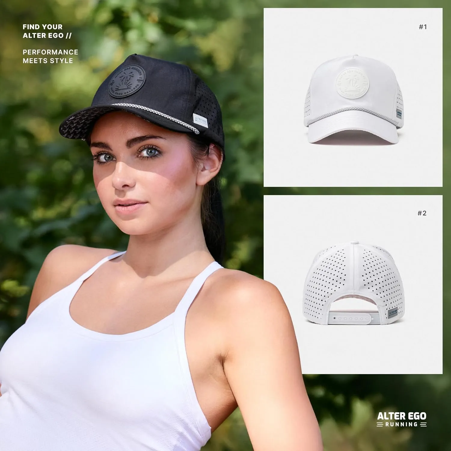 Alter Ego Traveler Splash Performance Hat – Lightweight, Breathable, Water-Resistant Adjustable Cap for Running, Workout