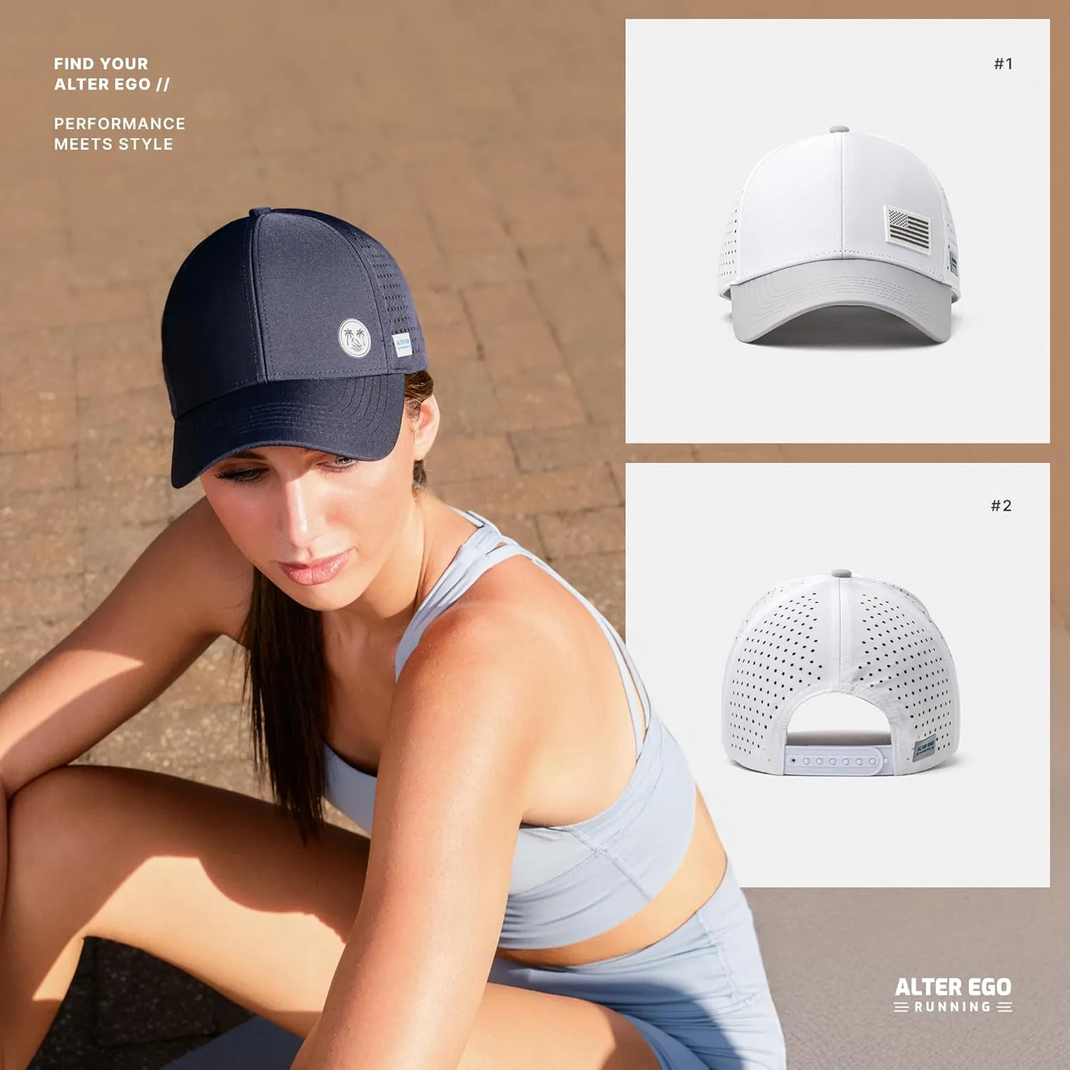 Alter Ego Trotter Splash Running Hat – Lightweight, Water Repellent, Men & Women