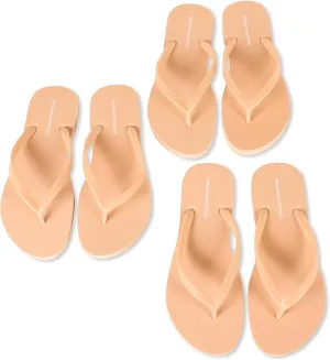 Amazon Essentials Women's Flip Flops, Pack of 3