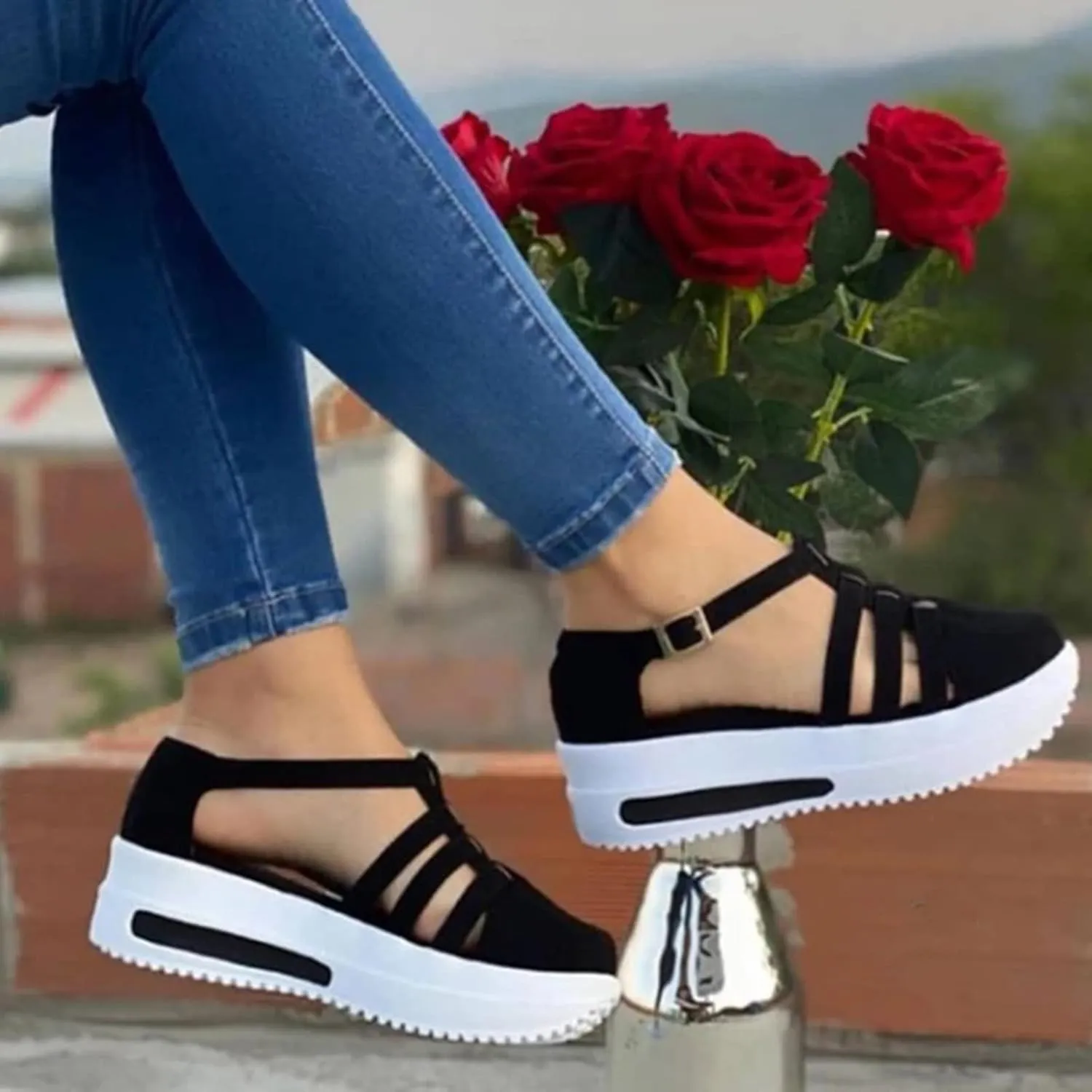 Arch Support Orthopedic Sandals for Women Comfortable Walking Shoes Lightweight Adjustable Straps Summer Beach Casual Outdoor Recovery Slides