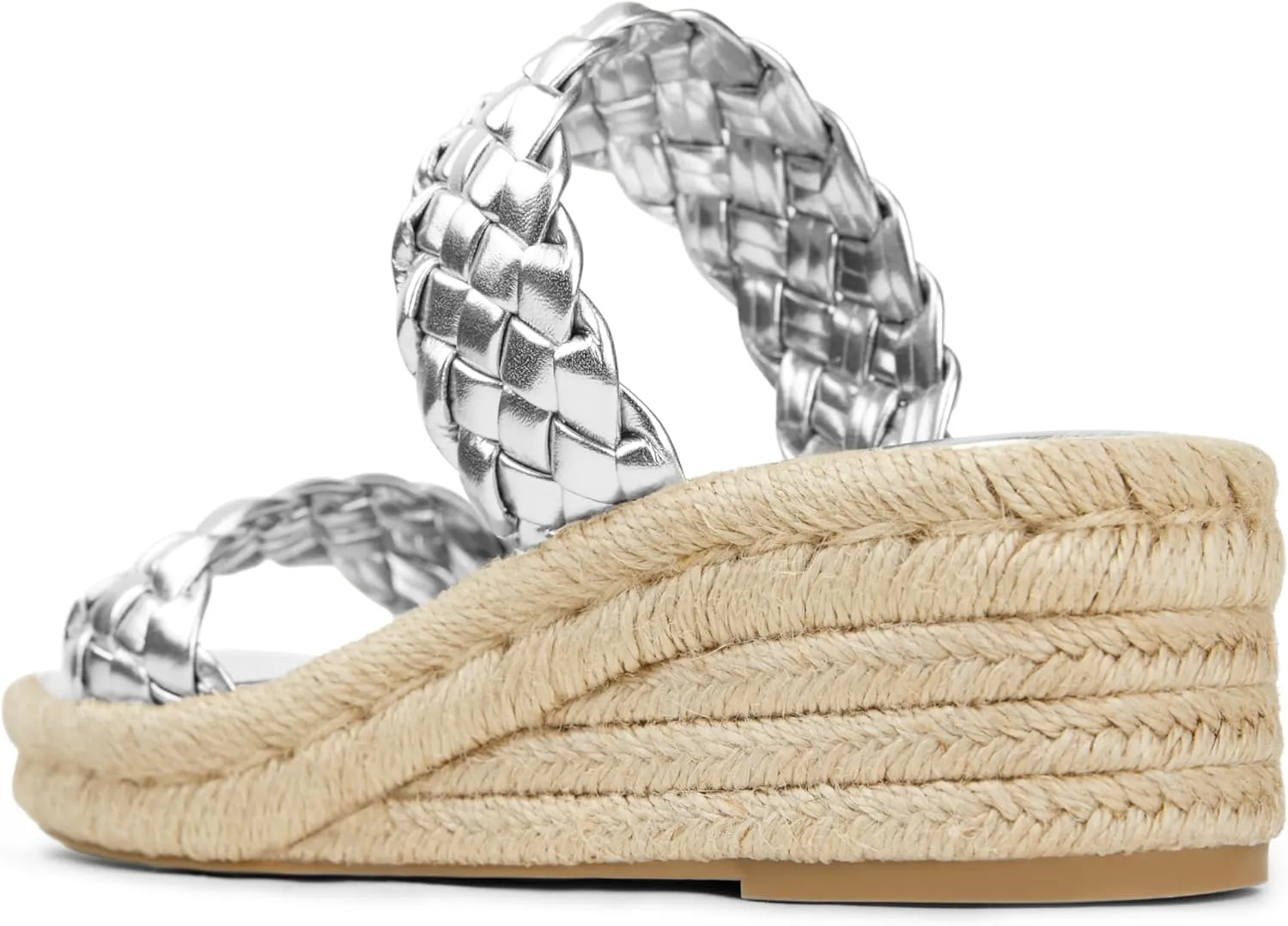 Arromic Women's Platform Wedge Sandals Braided Strap Slide Sandals for Women Casual Slip on Platform Wedges Slides Open Toe Beach Summer Sandals