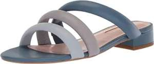 Avec Les Filles Women's Carla Flat Sandal, china blue/multi nappa, 8 M US