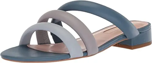 Avec Les Filles Women's Carla Flat Sandal, china blue/multi nappa, 8 M US