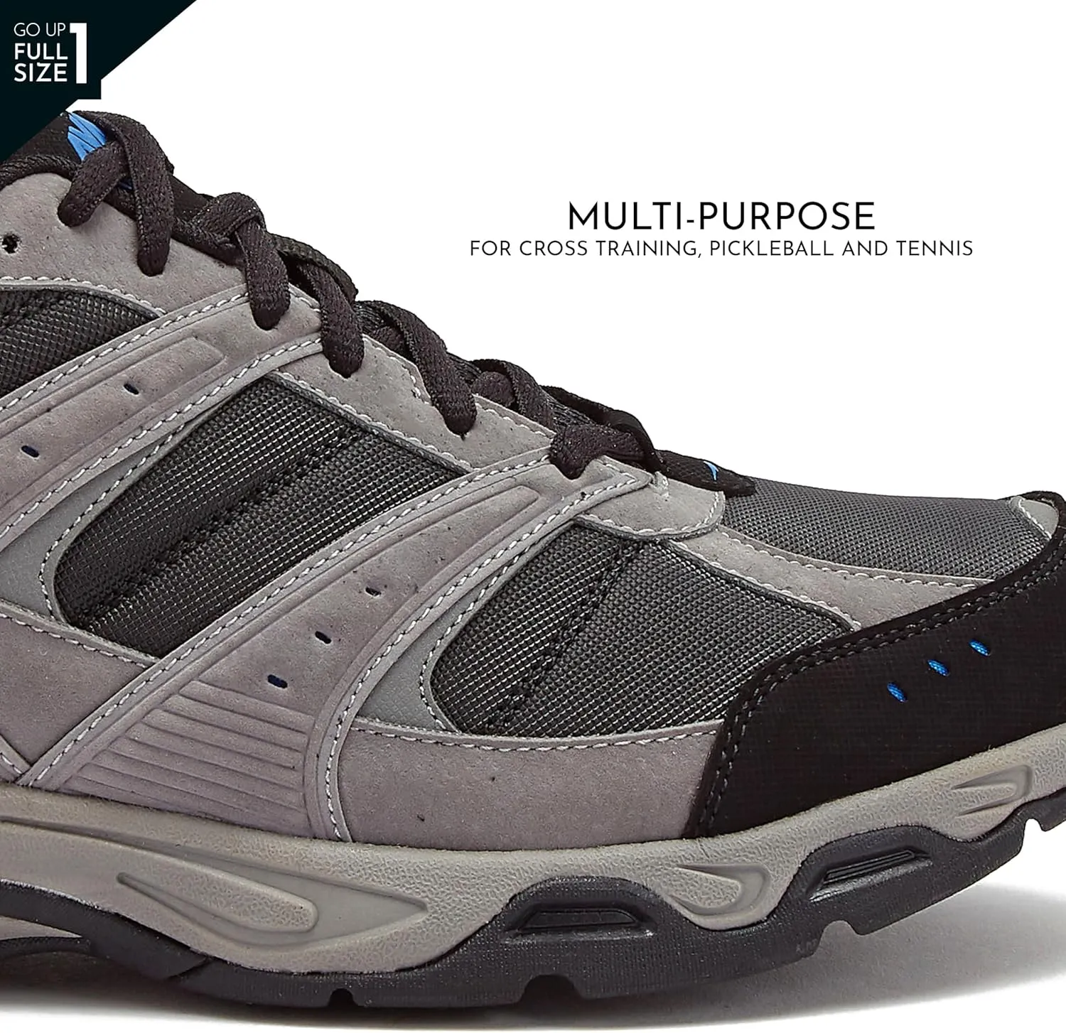 Avia Avi-Verge Mens Sneakers - Cross Trainer Mens Tennis Shoes, Pickleball or Walking Shoes for Men, Medium or Extra Wide Width Court Shoes Size 7 to 16