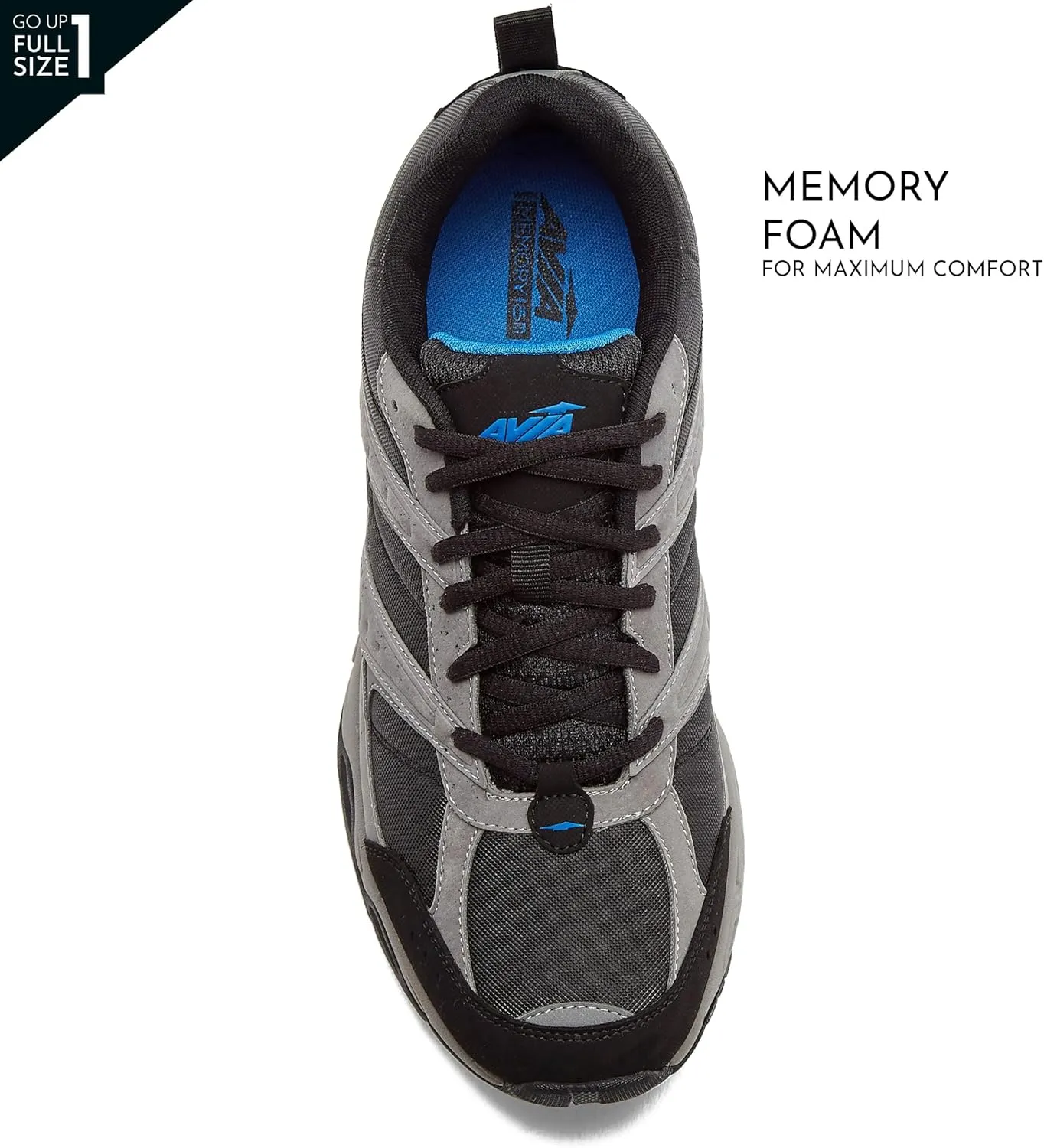 Avia Avi-Verge Mens Sneakers - Cross Trainer Mens Tennis Shoes, Pickleball or Walking Shoes for Men, Medium or Extra Wide Width Court Shoes Size 7 to 16
