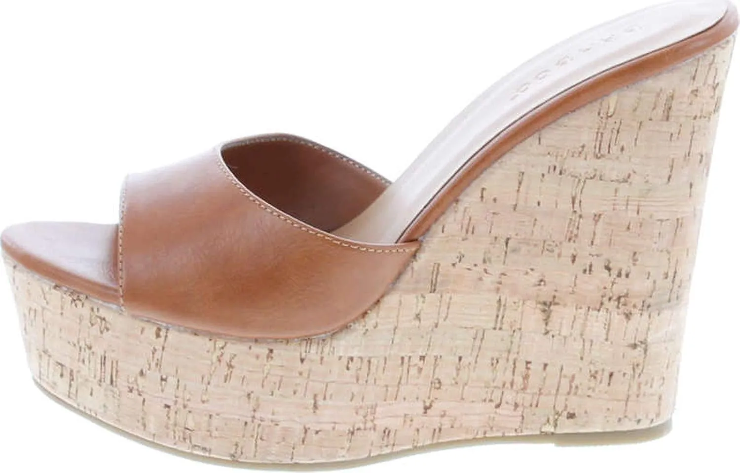 BAMBOO® Women's Clear Band Platform Wedge Slide