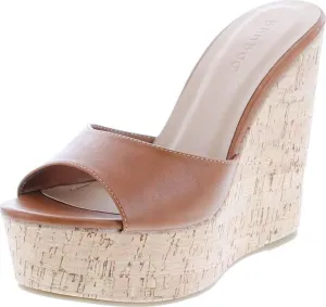 BAMBOO® Women's Clear Band Platform Wedge Slide