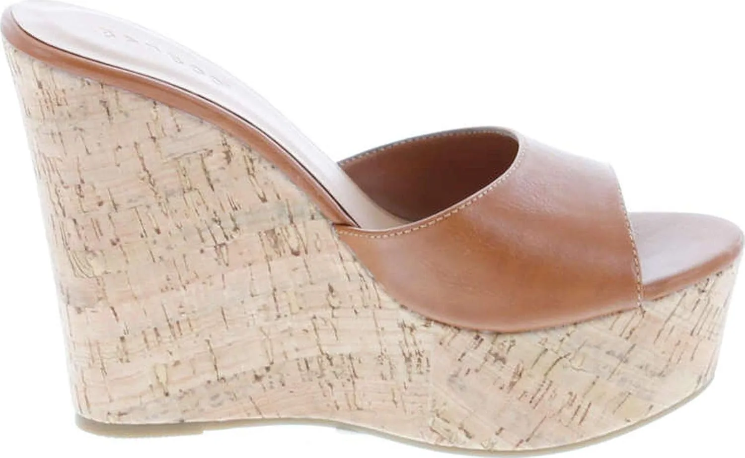 BAMBOO® Women's Clear Band Platform Wedge Slide