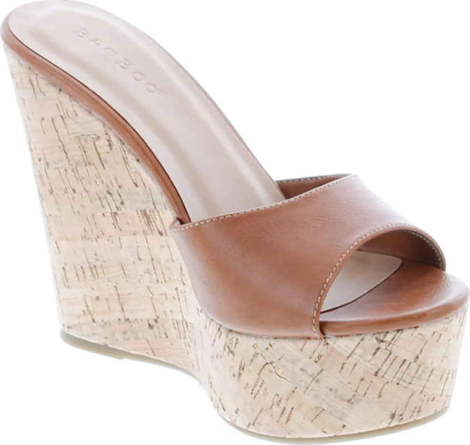 BAMBOO® Women's Clear Band Platform Wedge Slide