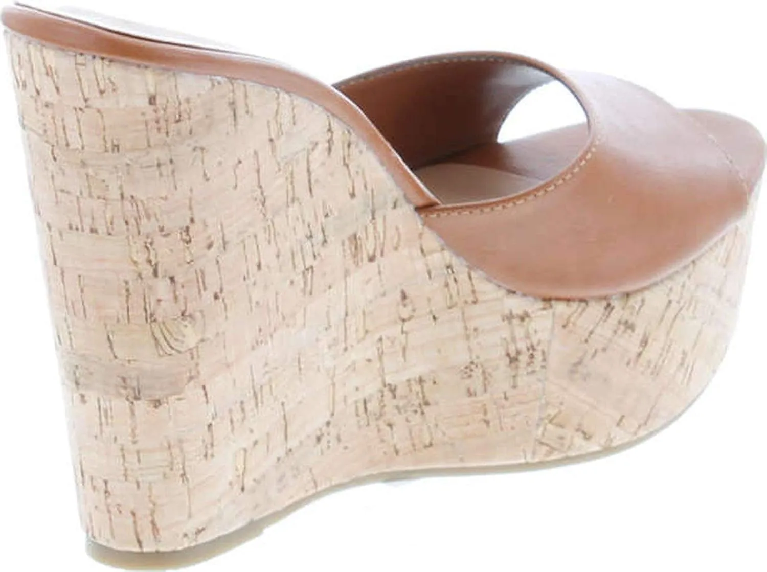 BAMBOO® Women's Clear Band Platform Wedge Slide
