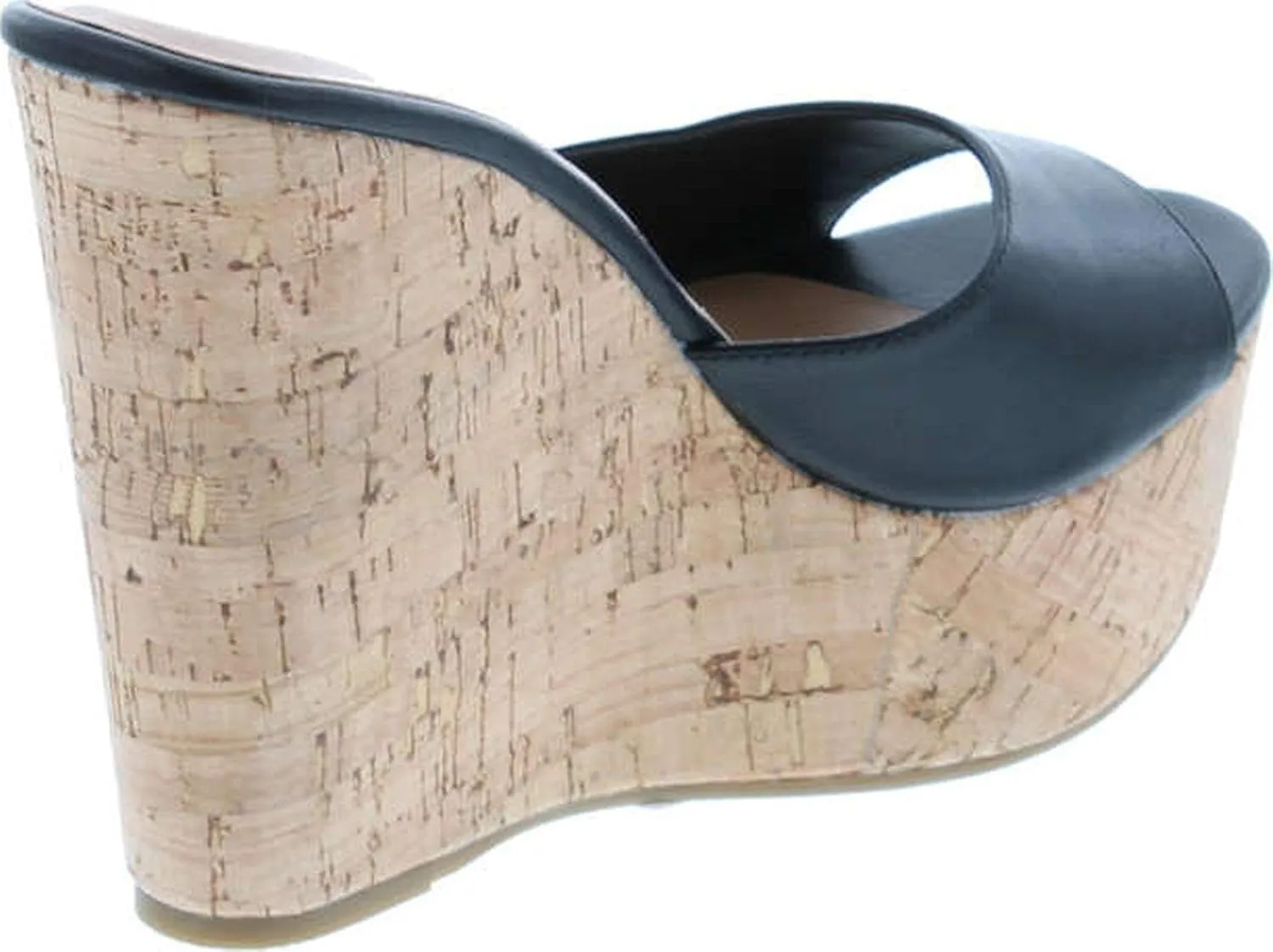 BAMBOO® Women's Clear Band Platform Wedge Slide