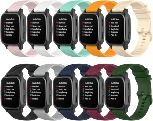 Band for Garmin Venu Sq 2/Music, Soft Silicone Replacement Watch Band for Garmin Venu 2 Plus (No Tracker)