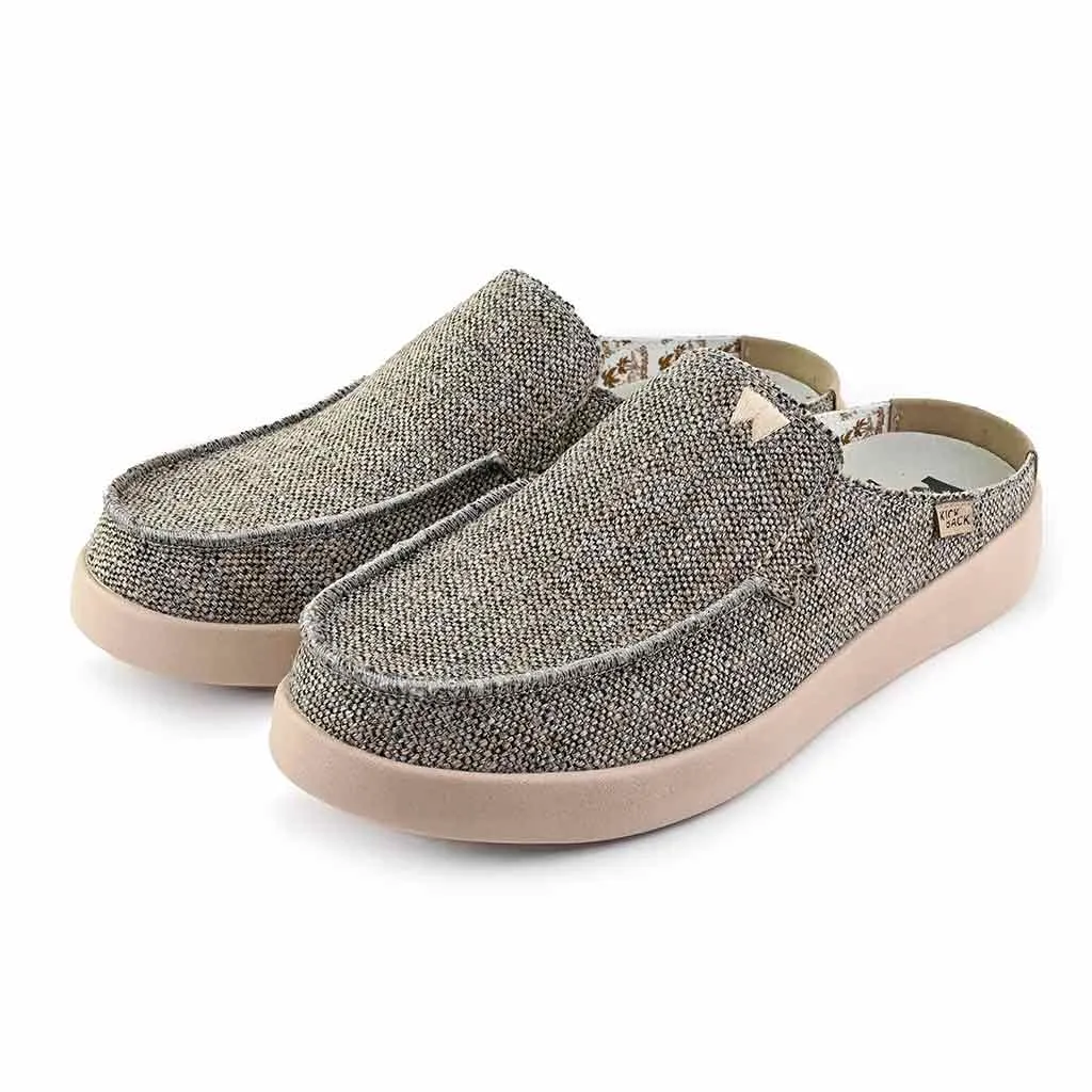 Barbeach Mule Woven Canvas Brown
