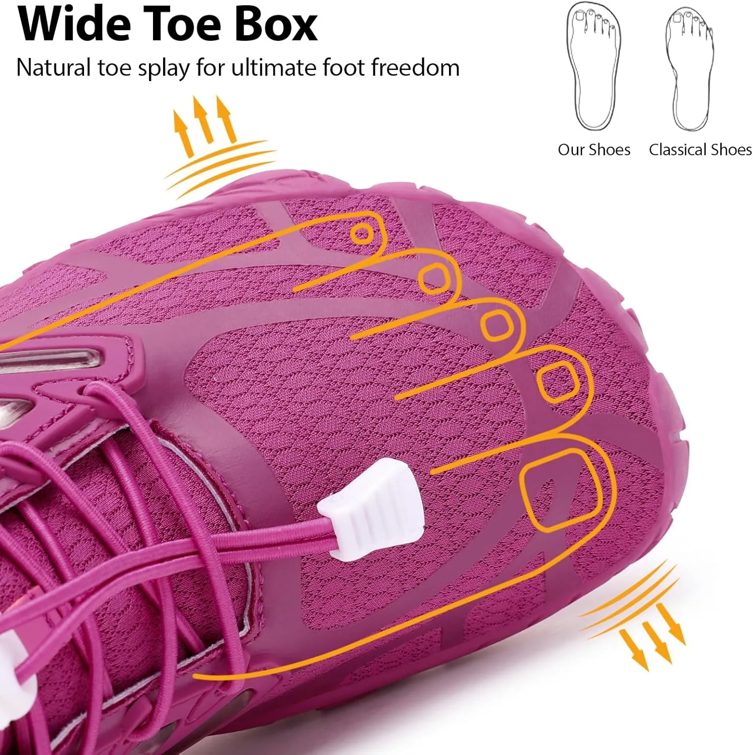 Barefoot Shoes Women Wide Toe Box Zero Drop Minimalist Shoes for Workout Cross-Trainer Walking Hiking Water Hike Grounded Footwear