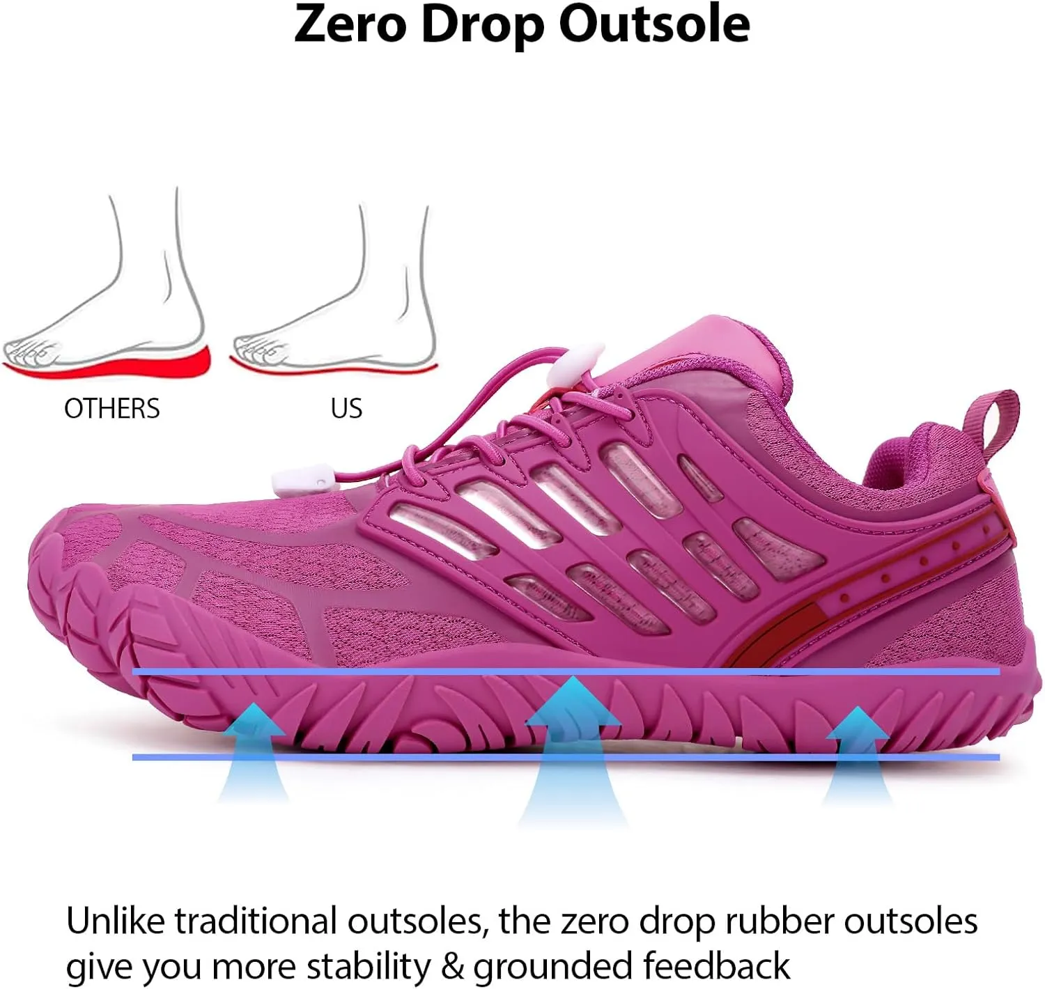 Barefoot Shoes Women Wide Toe Box Zero Drop Minimalist Shoes for Workout Cross-Trainer Walking Hiking Water Hike Grounded Footwear