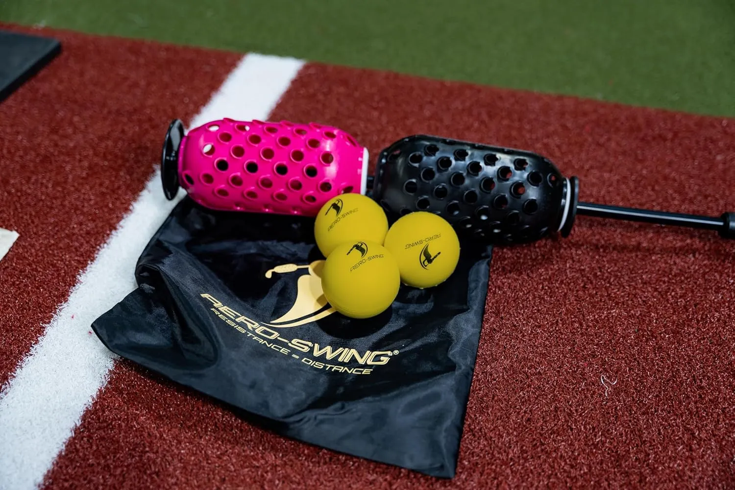 Baseball & Softball Swing Trainer and 12 Durable Foam Balls Bat Swing Air Resistance, Baseball and Softball Training Tool, Batting Aid for Speed and Accuracy