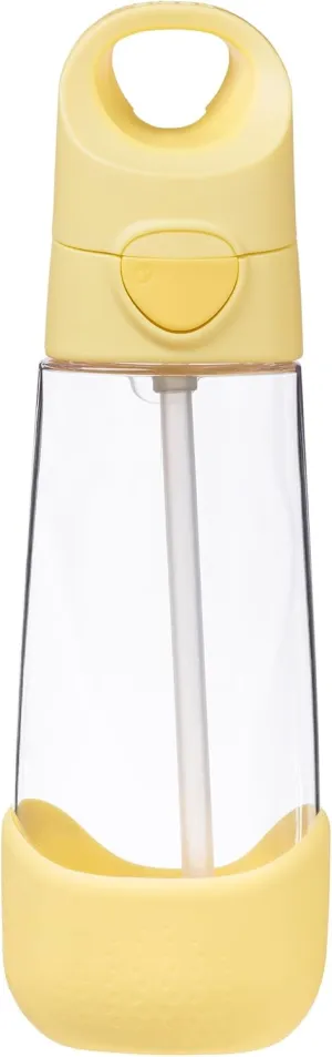 b.box 20 oz Tritan Drink Bottle: Kids Water Bottle with Straw and Lid for School, Sports, Travel, Daycare. Spill Proof & Leak Proof. Easy Grip Triangle Shape. BPA Free, Dishwasher Safe.