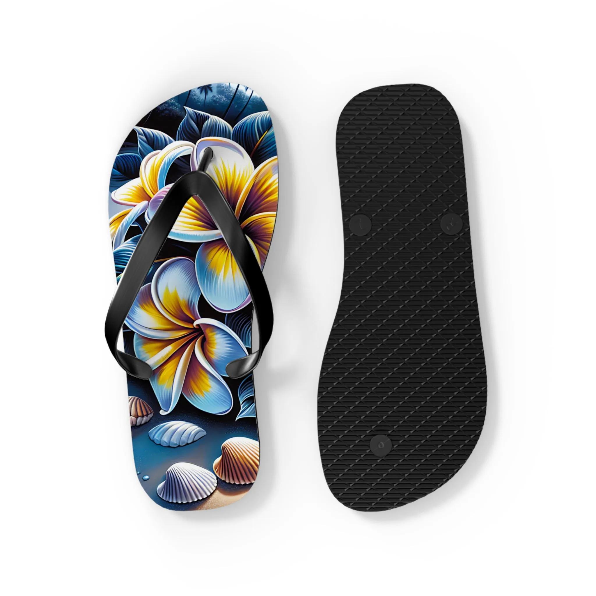 Beach Graphic Floral Flip Flop Sandals