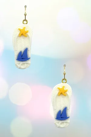 Beach Sandal Clay Earring
