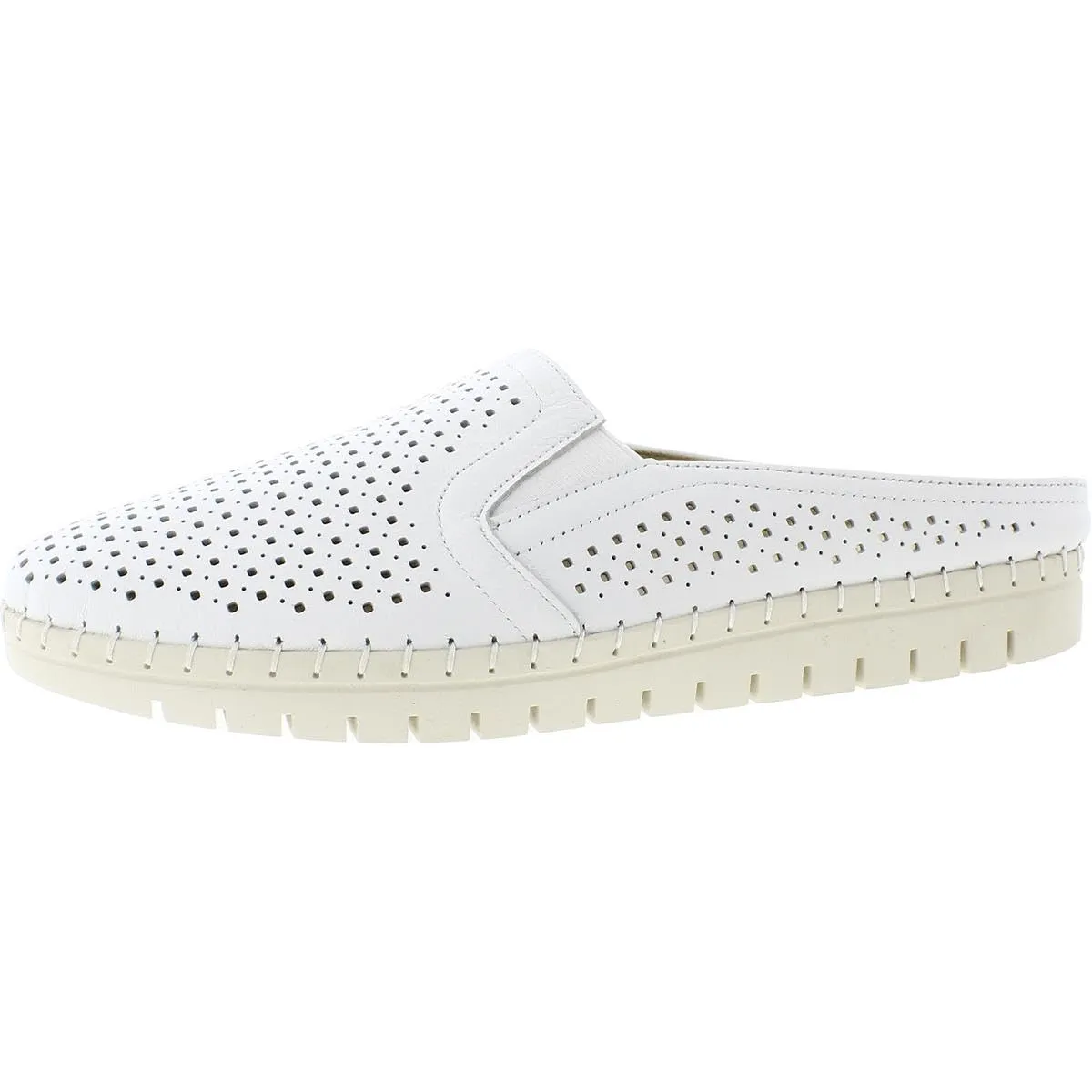 Bella Vita Women's Refresh Sneaker Slide Mule, White Leather, 10 X-Wide