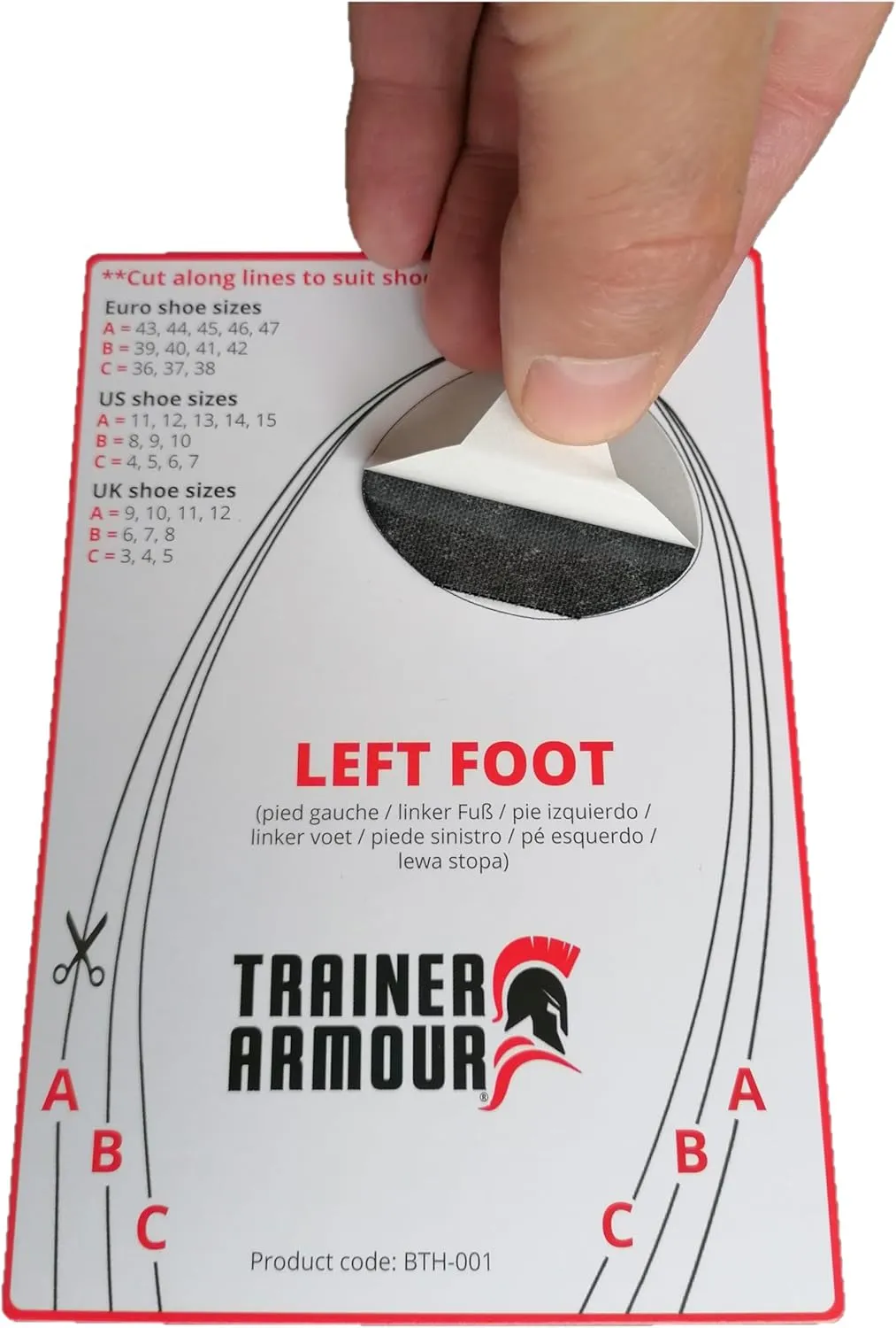 Big Toe Hole Preventer, self-Adhesive Patches with a Clever applicator - Shoe Toe Burst Toe Box Blowout Prevention Insert - Toe Hole Area Repair Patch - For Running Shoes and Sneakers