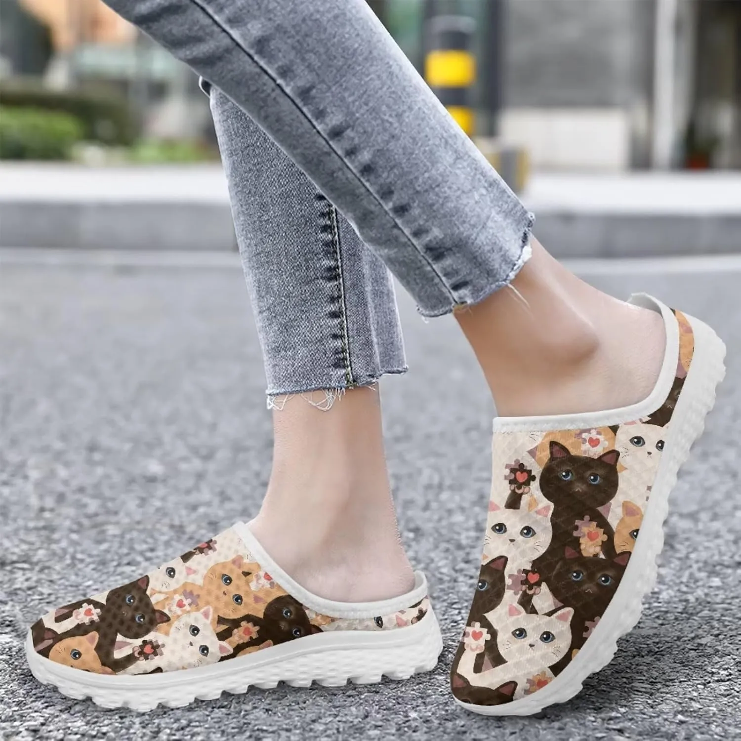 Binienty Clogs for Women Slip on Mesh Mule Shoes Arch Support Garden Clogs with EVA Sole