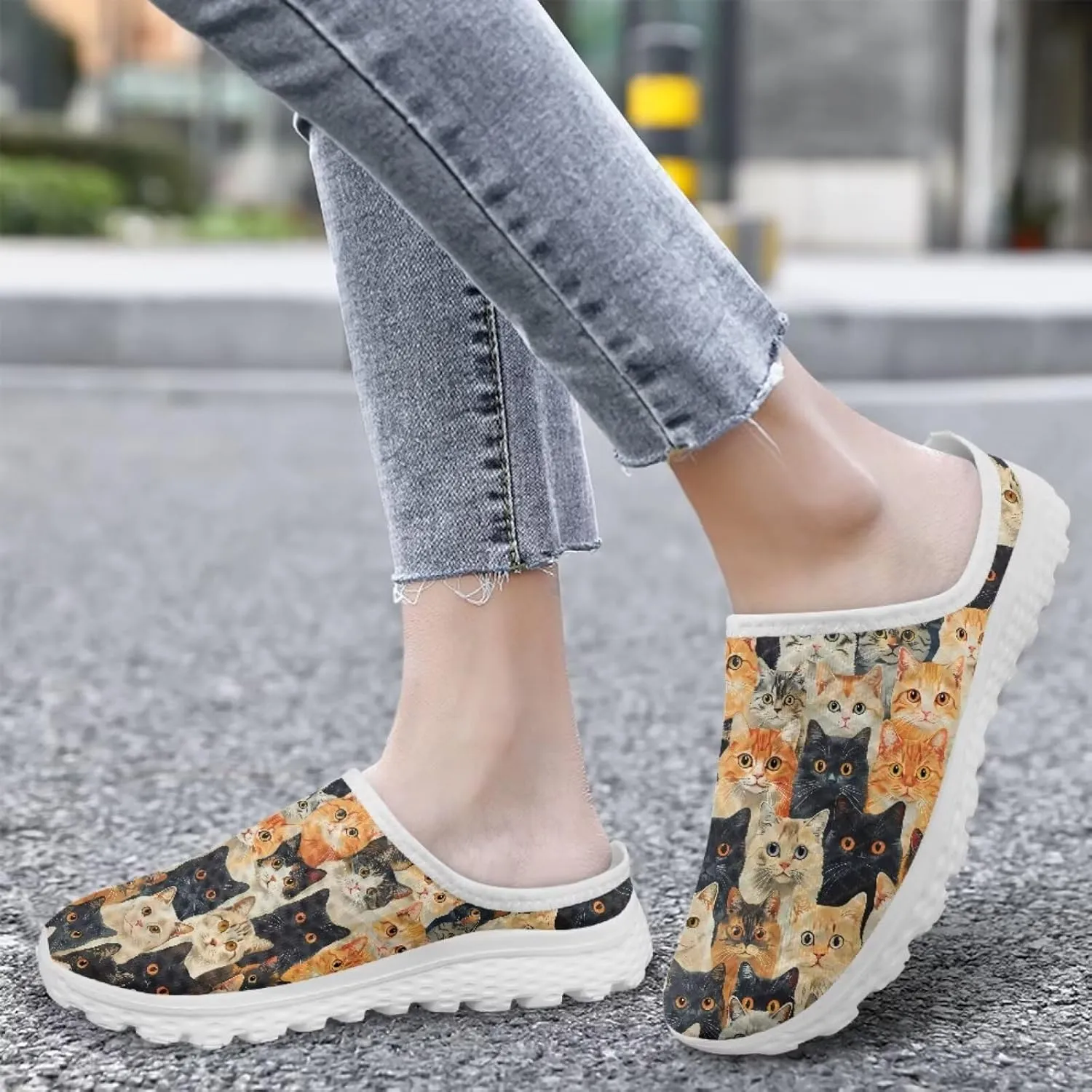 Binienty Clogs for Women Slip on Mesh Mule Shoes Arch Support Garden Clogs with EVA Sole