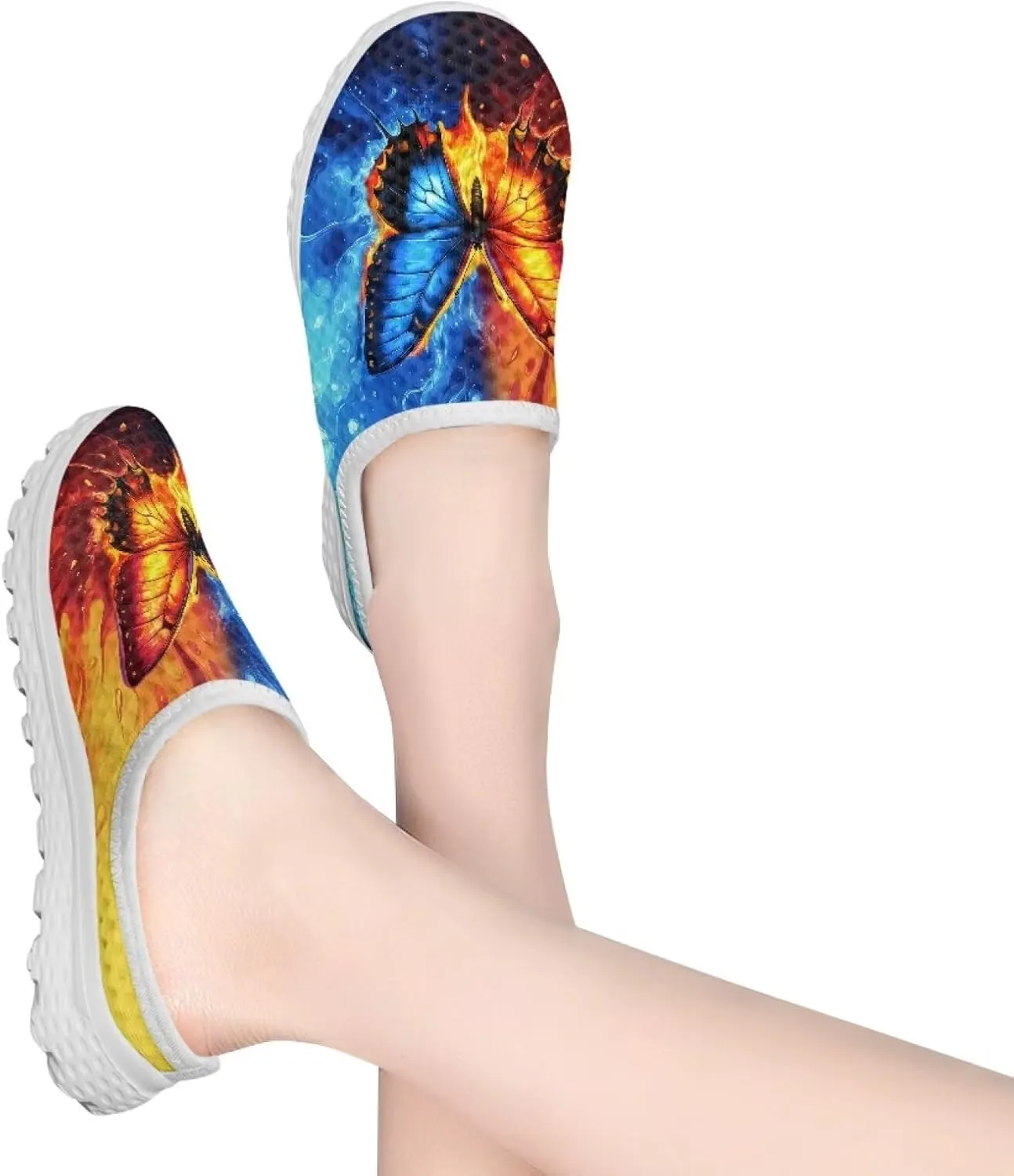 Binienty Women's Arch Support Round Toe Garden Clogs Slip On Breathable Mule Sneakers Wide Width Homen Slippers for Indoor Outdoor