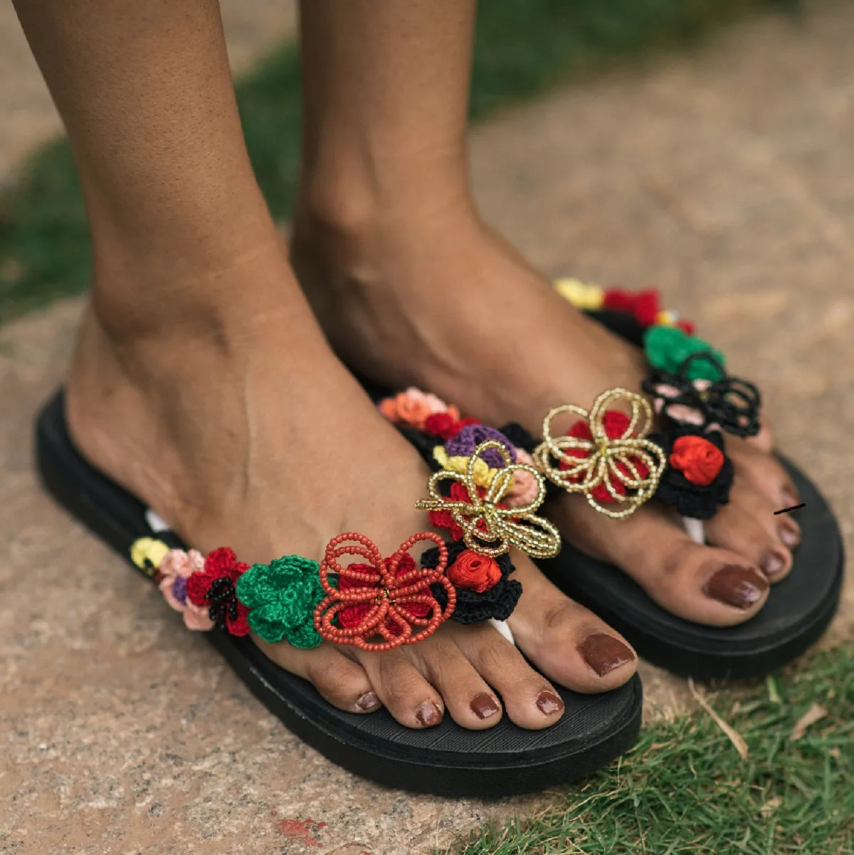Black Flip Flops