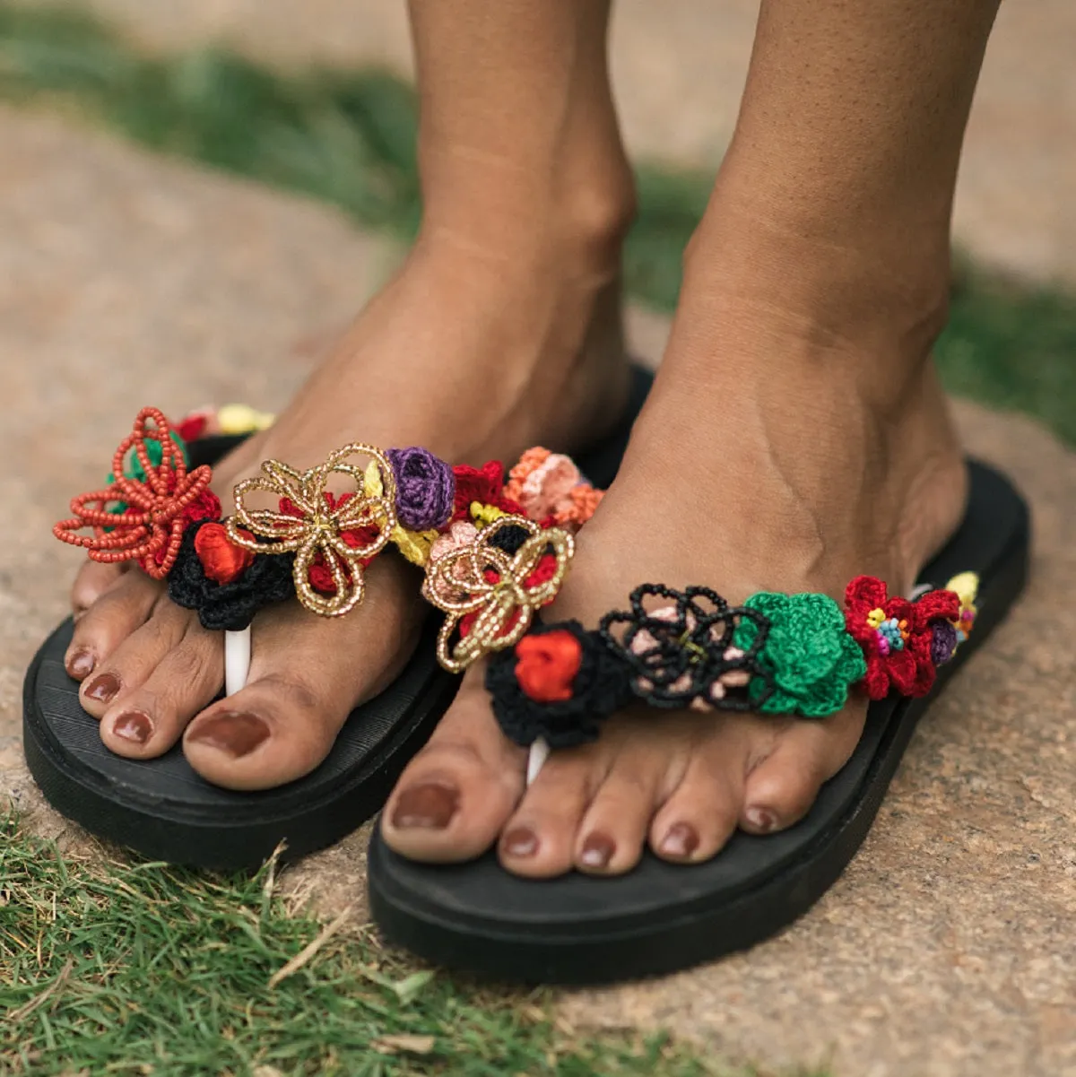 Black Flip Flops