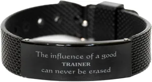 Black Shark Mesh Bracelet - Inspirational Trainers Gifts for Graduation, Birthday, Christmas - Confidence-boosting Wristband for Fitness Enthusiasts and Athletes