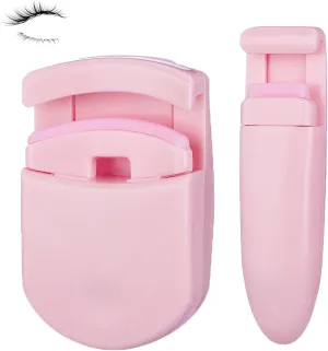 Blevora Eyelash Curler, Viral Blevora Nutrient Lash Curlers, Portable Travel Eyelash Curler, Wide Angle Long Lasting Partial Professional Mini Eye Eyelash, with Soft Lash Silicon Pads (Pink)