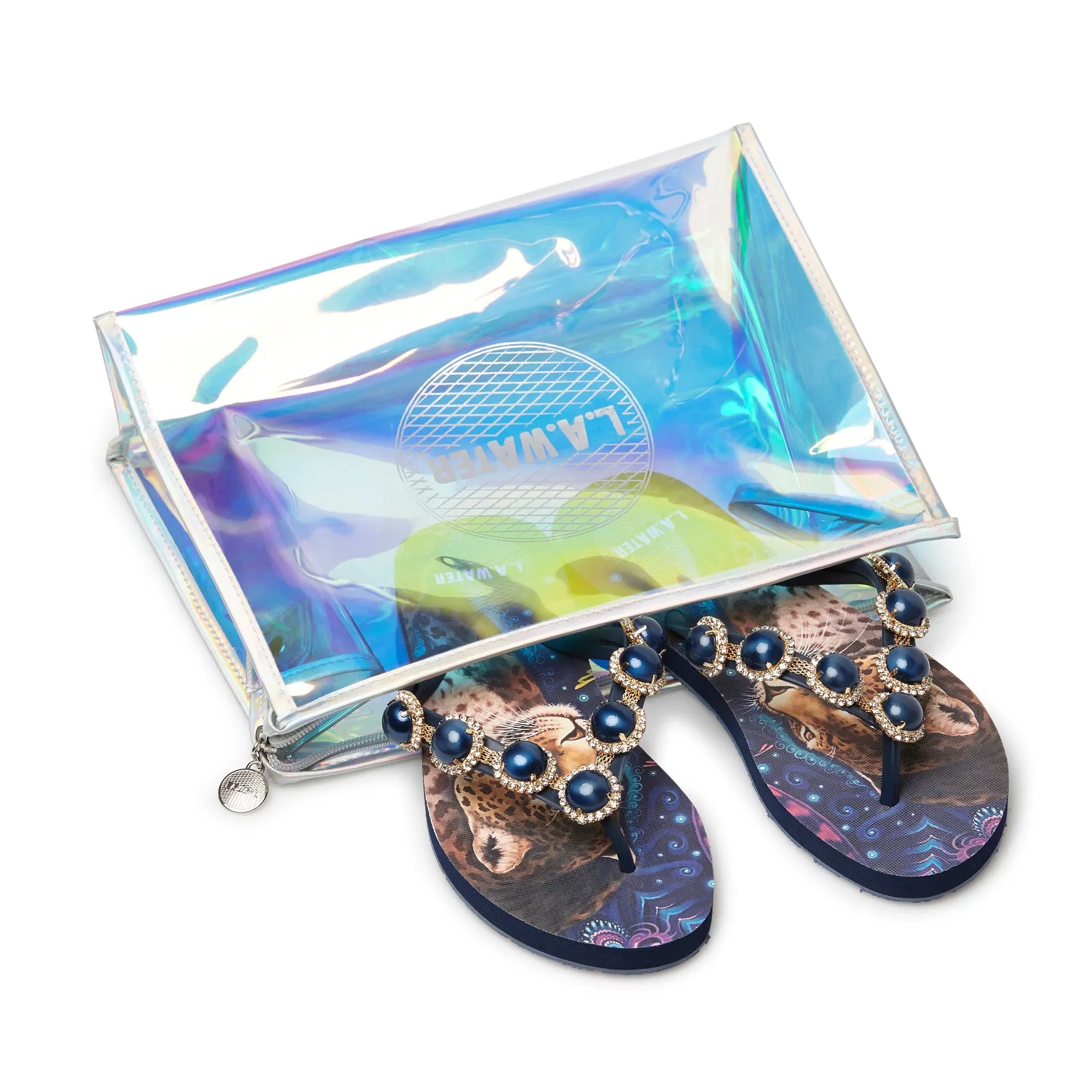 BLUE SHIPIBO SLIPPERS